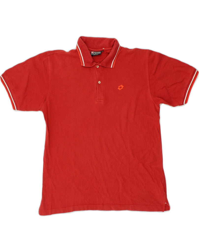 LOTTO Mens Polo Shirt 2XL Red Cotton | Vintage Lotto | Thrift | Second-Hand Lotto | Used Clothing | Messina Hembry 