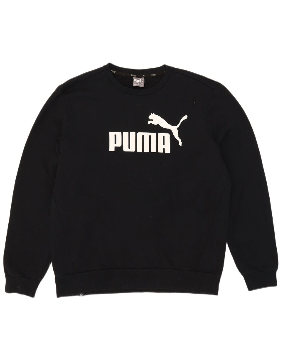 Puma Mens Graphic Sweatshirt Jumper Large Black Cotton