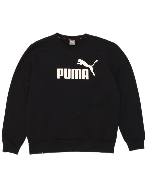 Puma Mens Graphic Sweatshirt Jumper Large Black Cotton