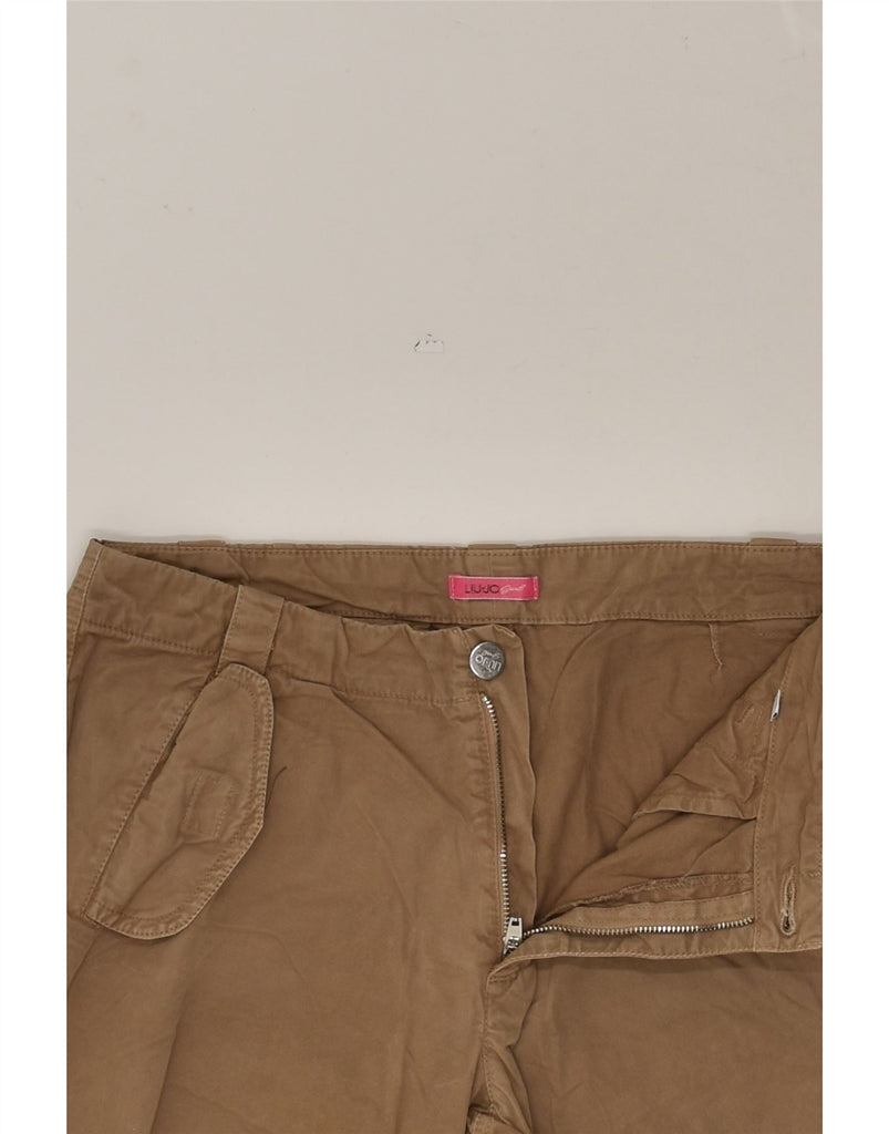 LIU JO Girls Straight Chino Trousers 13-14 Years W28 L28 Brown | Vintage Liu Jo | Thrift | Second-Hand Liu Jo | Used Clothing | Messina Hembry 