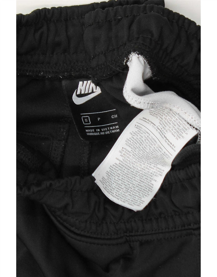 Nike Mens Swoosh Graphic Tracksuit Trousers Small Black Colourblock