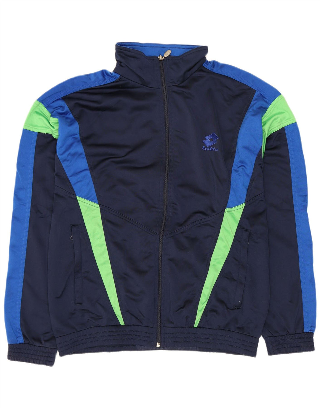 Lotto Mens Tracksuit Top Jacket UK 40/42 Large Navy Blue Colourblock