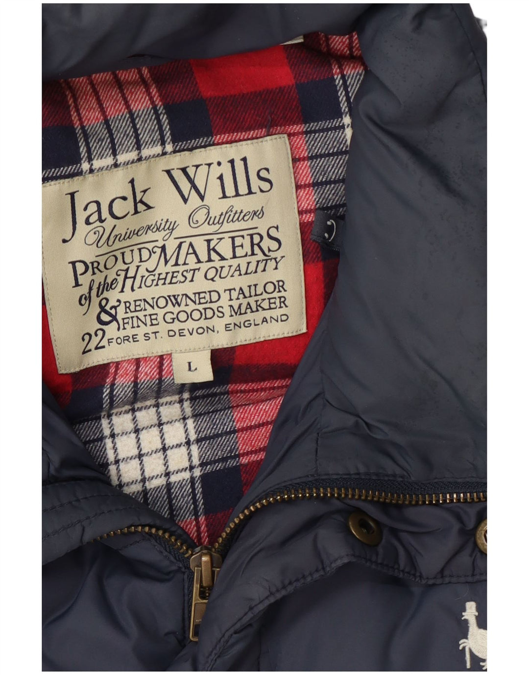 Jack Wills Mens Padded Gilet UK 40 Large Navy Blue