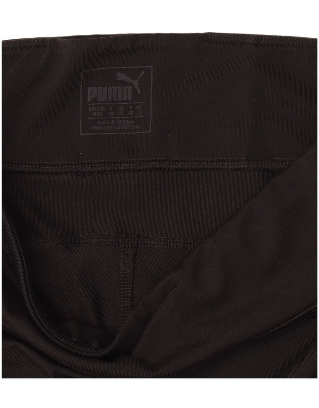 Puma Womens Leggings UK 12 Medium Black Colourblock