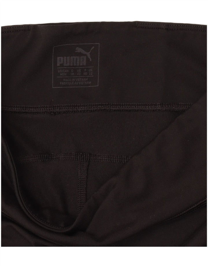 Puma Womens Leggings UK 12 Medium Black Colourblock