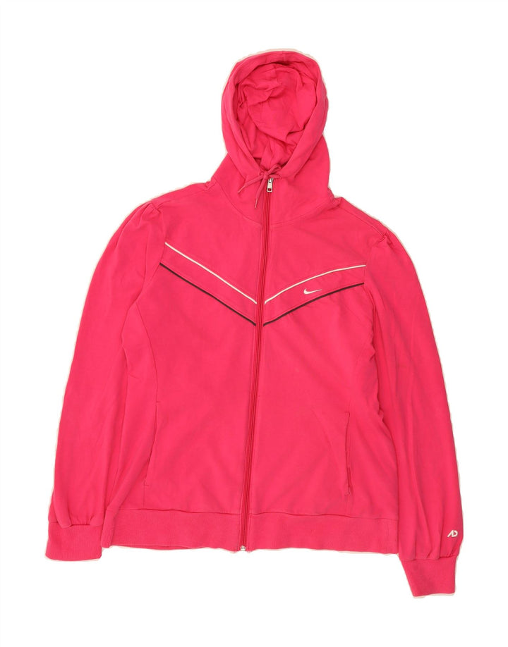 NIKE Womens Zip Hoodie Sweater UK 20/22 XL Pink Cotton Vintage Nike and Second-Hand Nike from Messina Hembry 