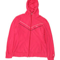NIKE Womens Zip Hoodie Sweater UK 20/22 XL Pink Cotton Vintage Nike and Second-Hand Nike from Messina Hembry 