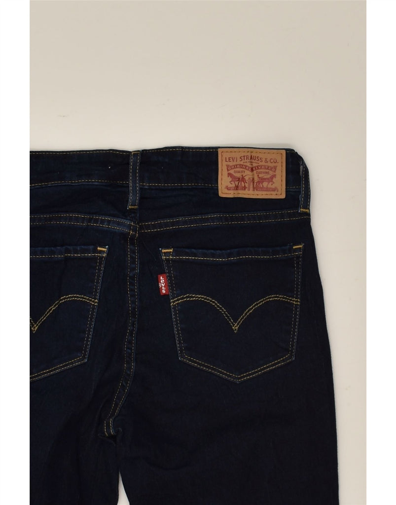 LEVI'S Womens 711 Skinny Jeans W25 L29 Navy Blue Cotton | Vintage Levi's | Thrift | Second-Hand Levi's | Used Clothing | Messina Hembry 