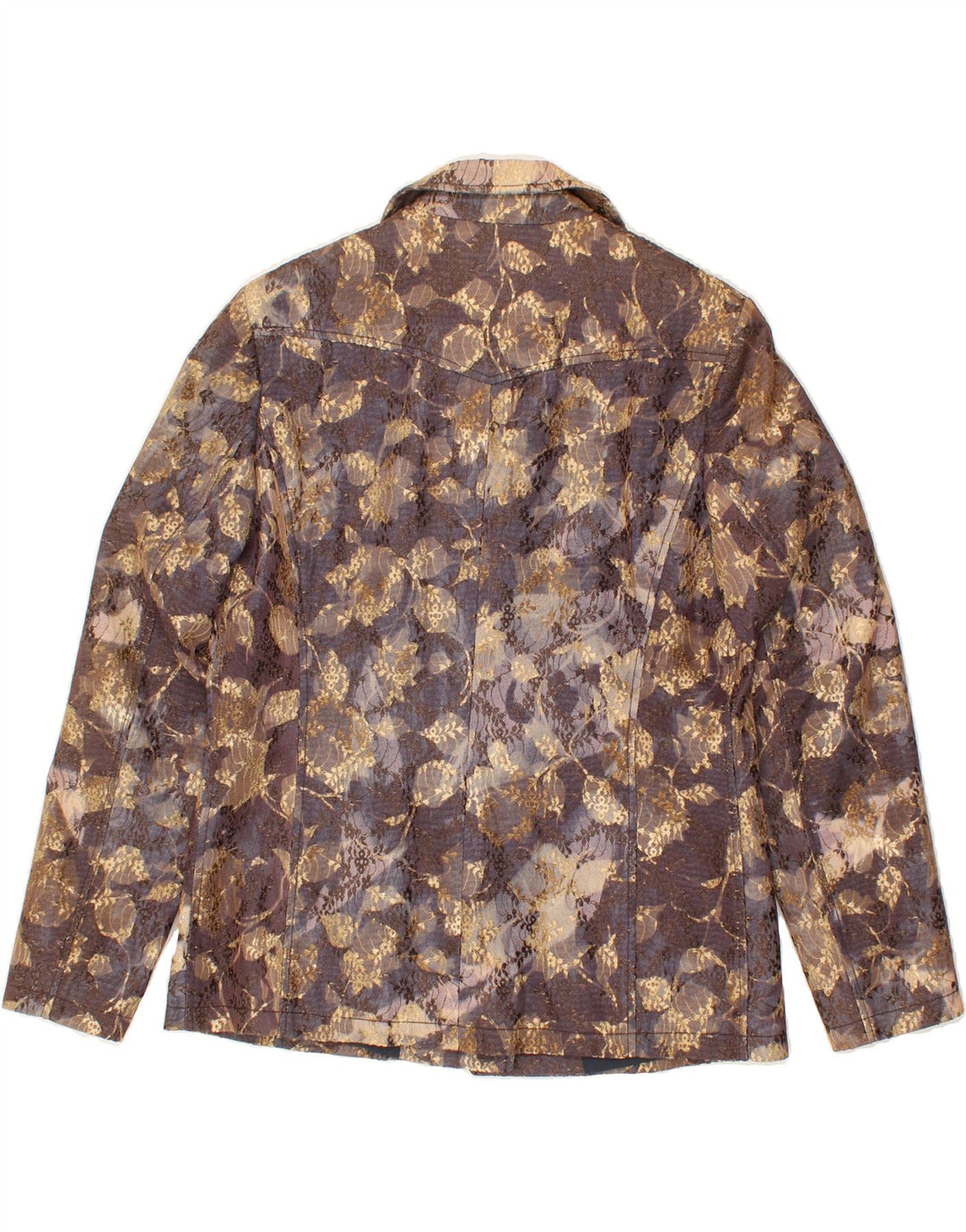 DISMERO Womens Bomber Jacket UK 18 XL Purple Floral Polyester Vintage DISMERO and Second-Hand DISMERO from Messina Hembry 