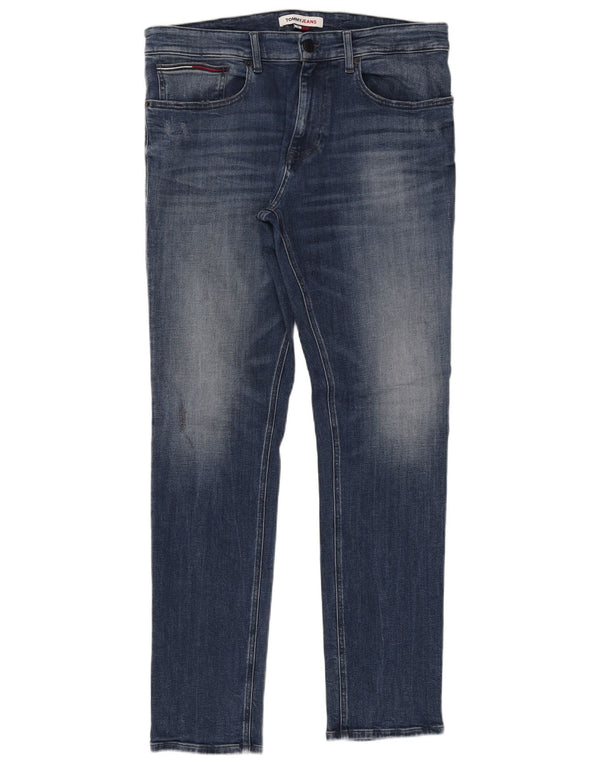 Tommy Hilfiger Mens Austin Distressed Slim Tapered Jeans W36 L34 Blue