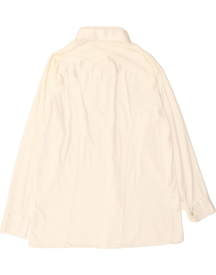 LIBERO Mens Shirt Size 42 Large White Cotton Vintage Libero and Second-Hand Libero from Messina Hembry 