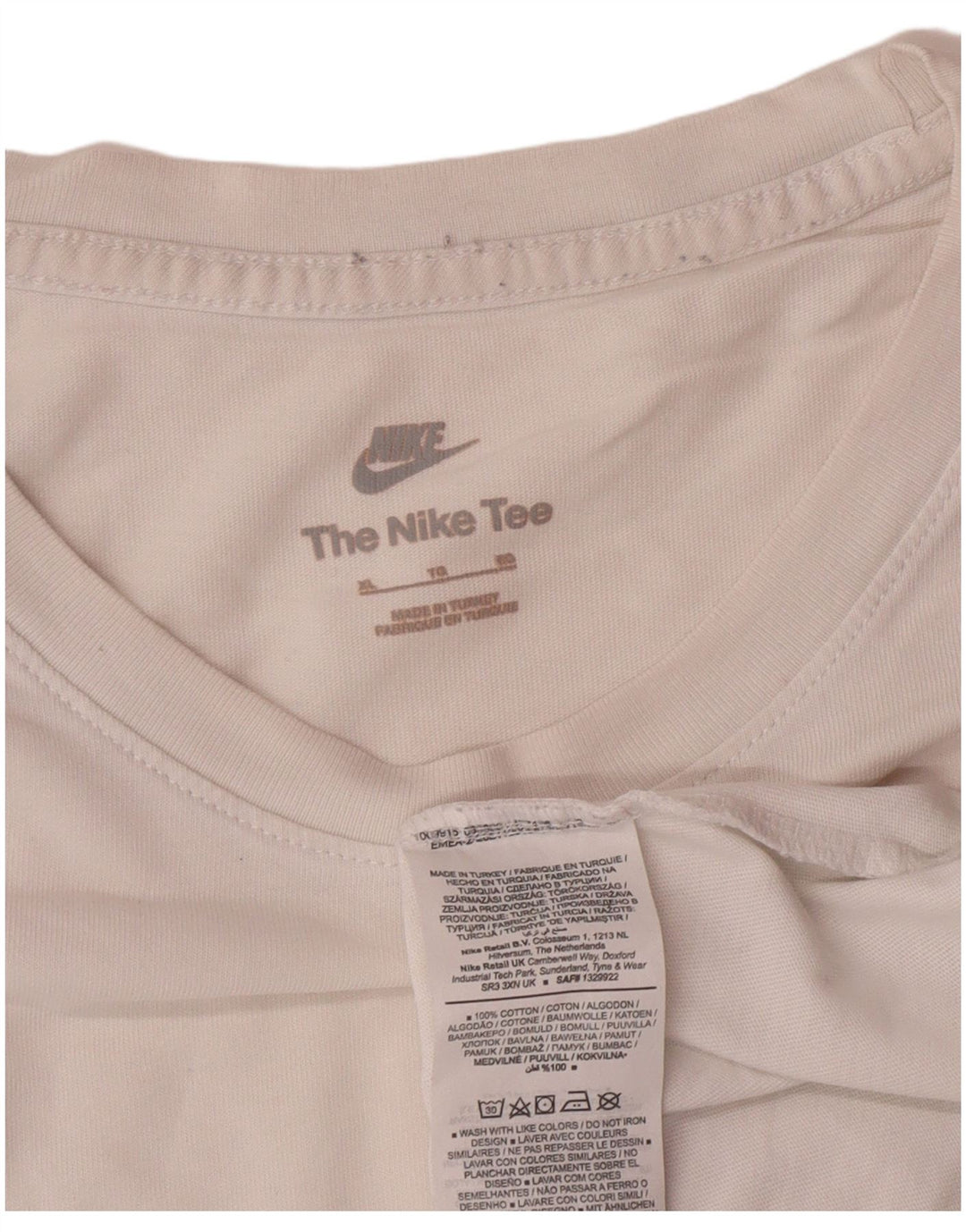 NIKE Mens Graphic T-Shirt Top XL White Cotton