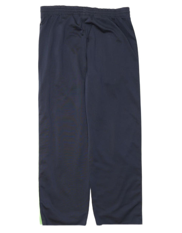 Adidas Boys Graphic Tracksuit Trousers 13-14 Years Navy Blue Colourblock