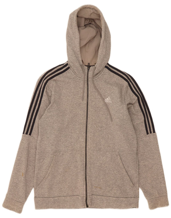 Adidas Mens 3D Arc Zip Hoodie Sweater Medium Grey Cotton