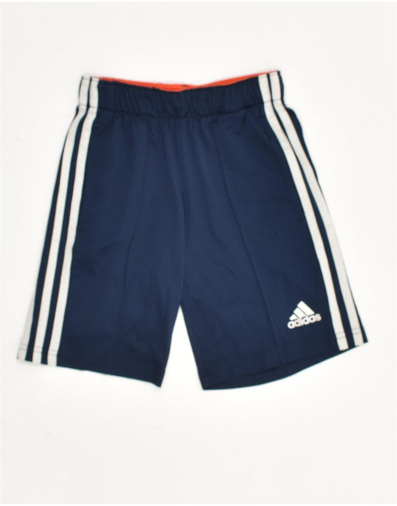 ADIDAS Boys Climalite Sport Shorts 7-8 Years Navy Blue Polyester | Vintage Adidas | Thrift | Second-Hand Adidas | Used Clothing | Messina Hembry 