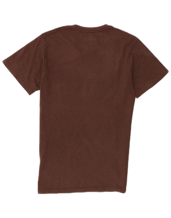 Hard Rock Cafe Mens Oslo Graphic T-Shirt Top Small Brown Cotton