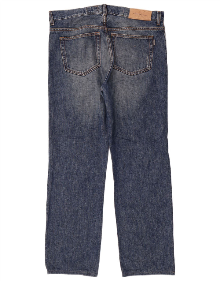 Calvin Klein Mens Straight Jeans W34 L30 Blue