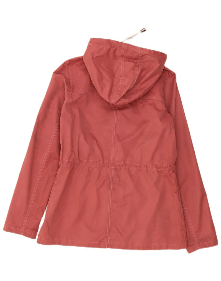 Fat Face Womens Hooded Oversized Parka Jacket UK 10 Small Red Polyester