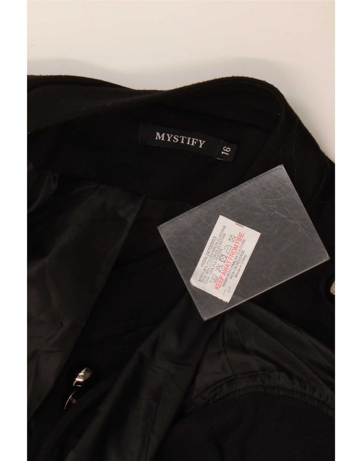 Vintage Womens Blazer Jacket UK 16 Large Black Polyester