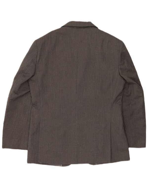Marks & Spencer Mens Short 2 Button Blazer Jacket UK 38 Medium Grey
