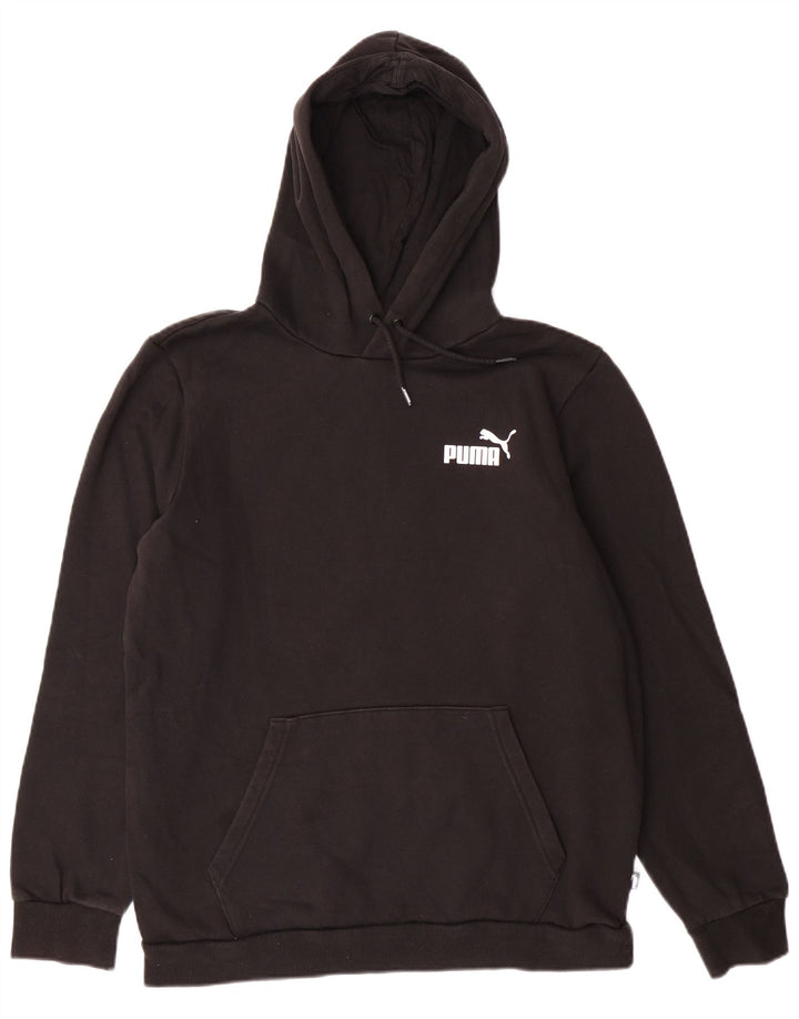 PUMA Mens Hoodie Jumper Medium Black Cotton