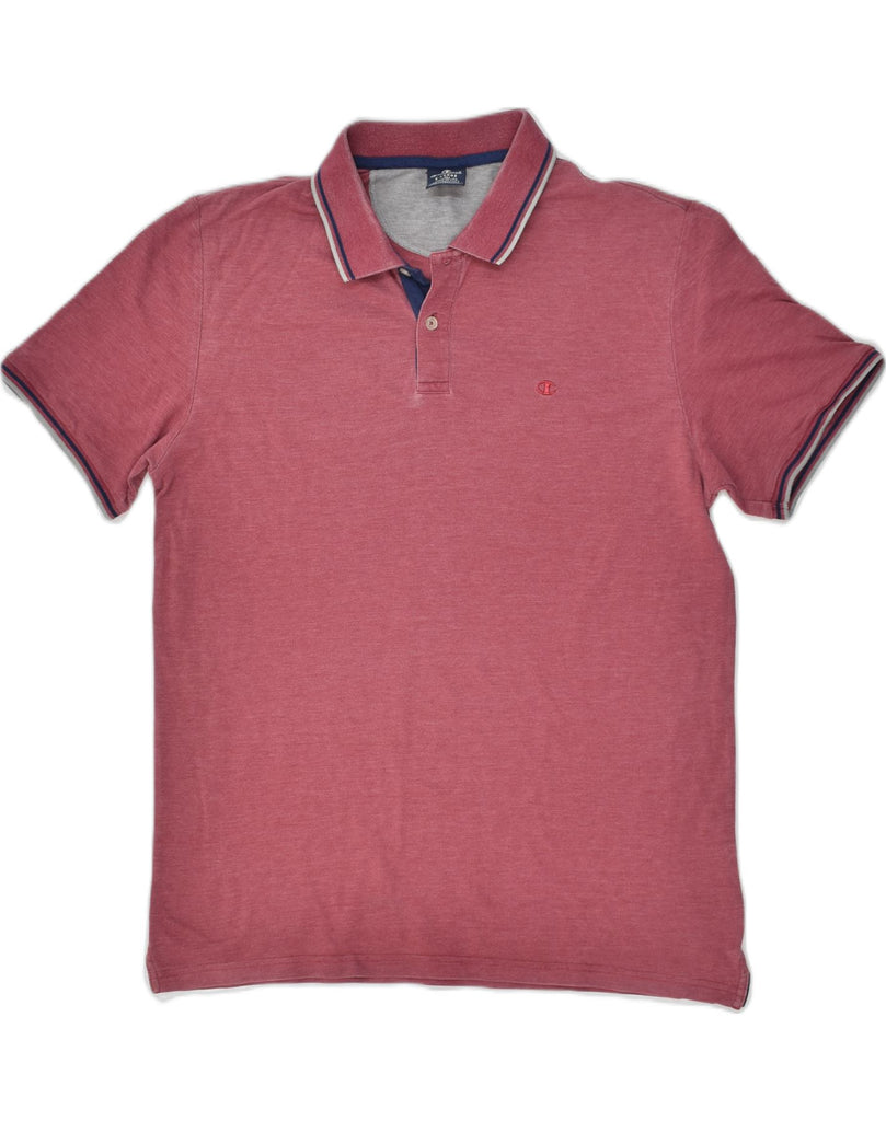 CHAMPION Mens Polo Shirt XL Pink Cotton | Vintage Champion | Thrift | Second-Hand Champion | Used Clothing | Messina Hembry 