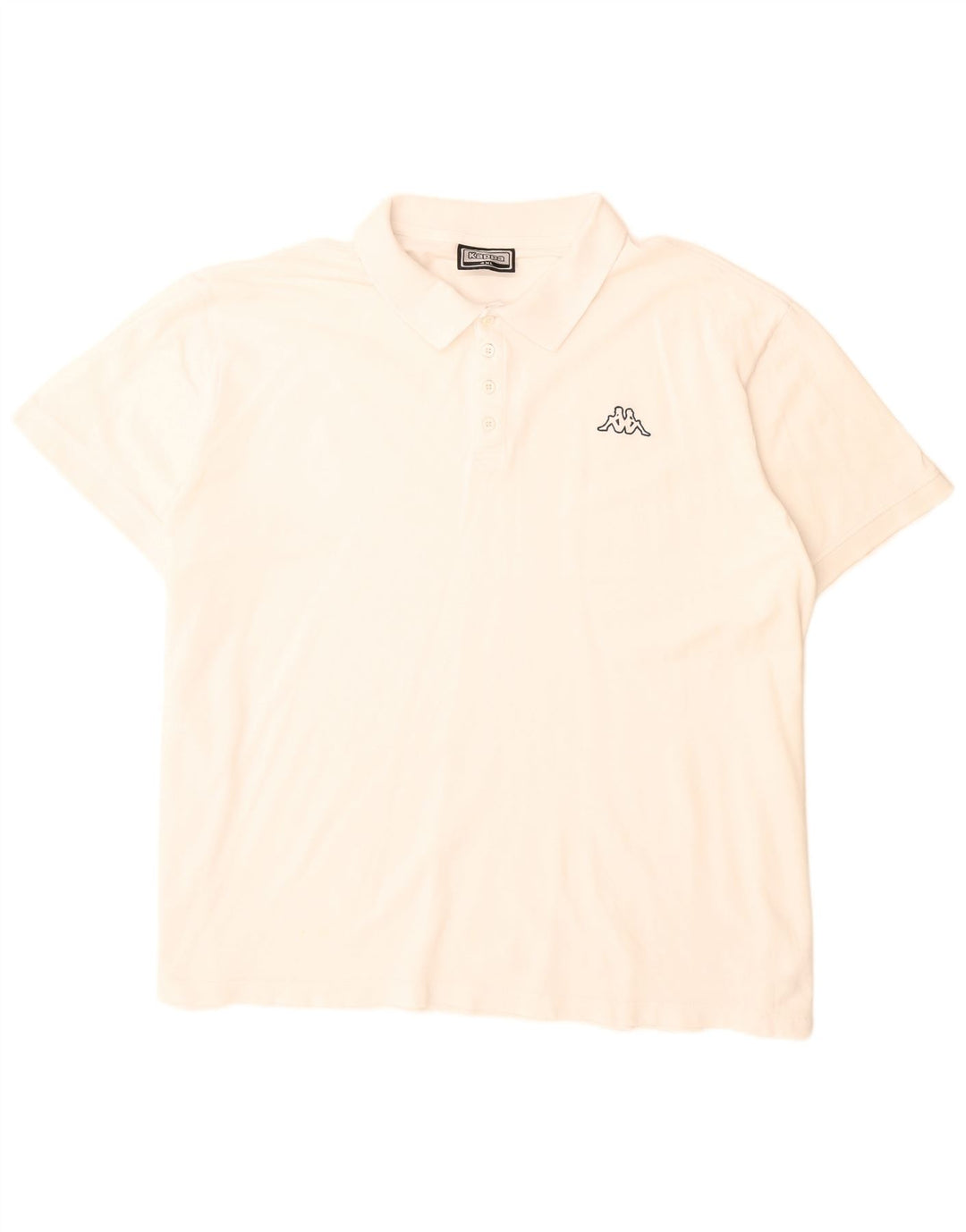 Kappa Mens Polo Shirt 4XL White Cotton