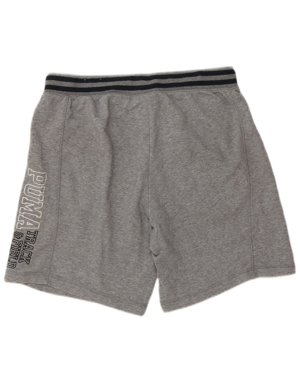 Puma Mens Graphic Sport Shorts Large Grey Cotton