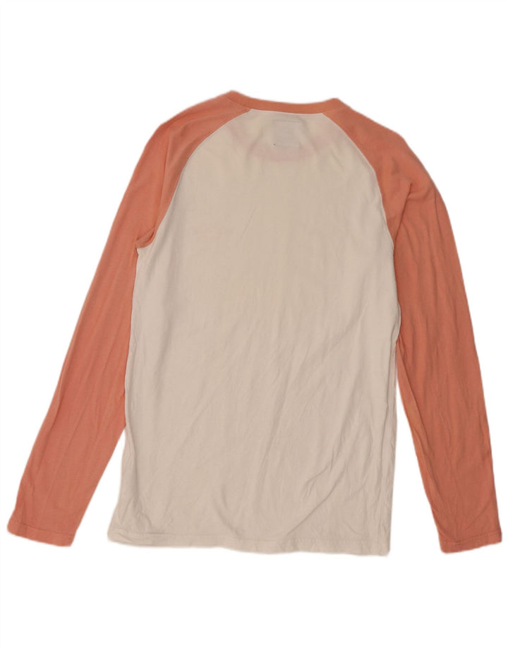 Dickies Mens Top Long Sleeve Small White Colourblock Cotton