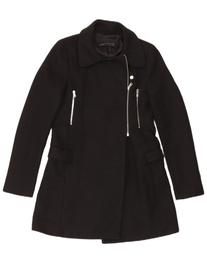 Zara Womens Overcoat UK 6 XS Black