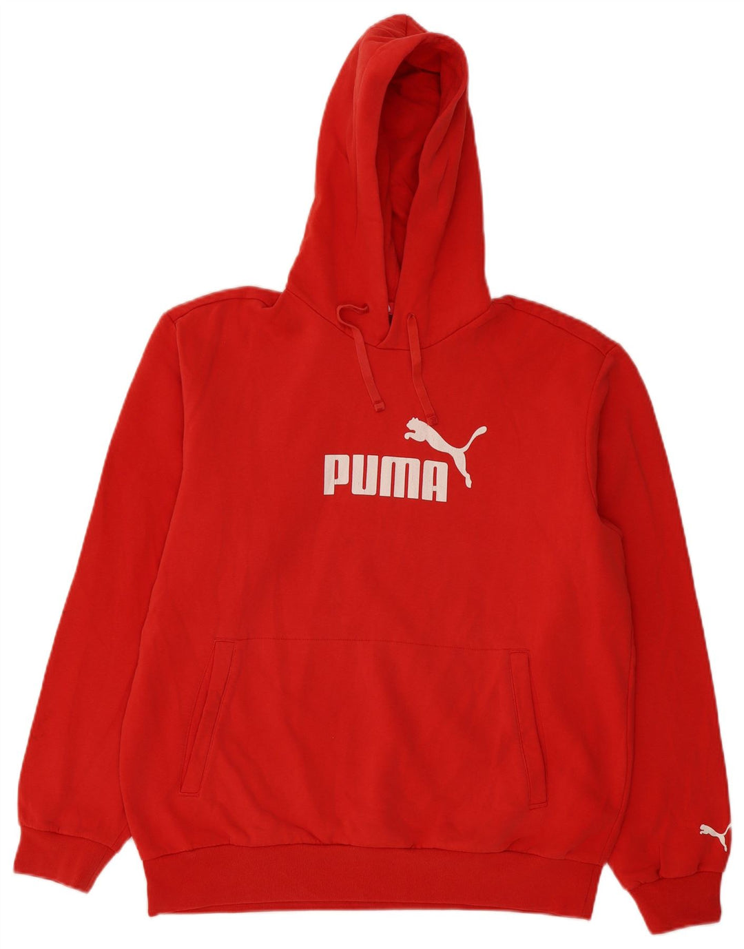 Puma Mens Graphic Hoodie Jumper Medium Red