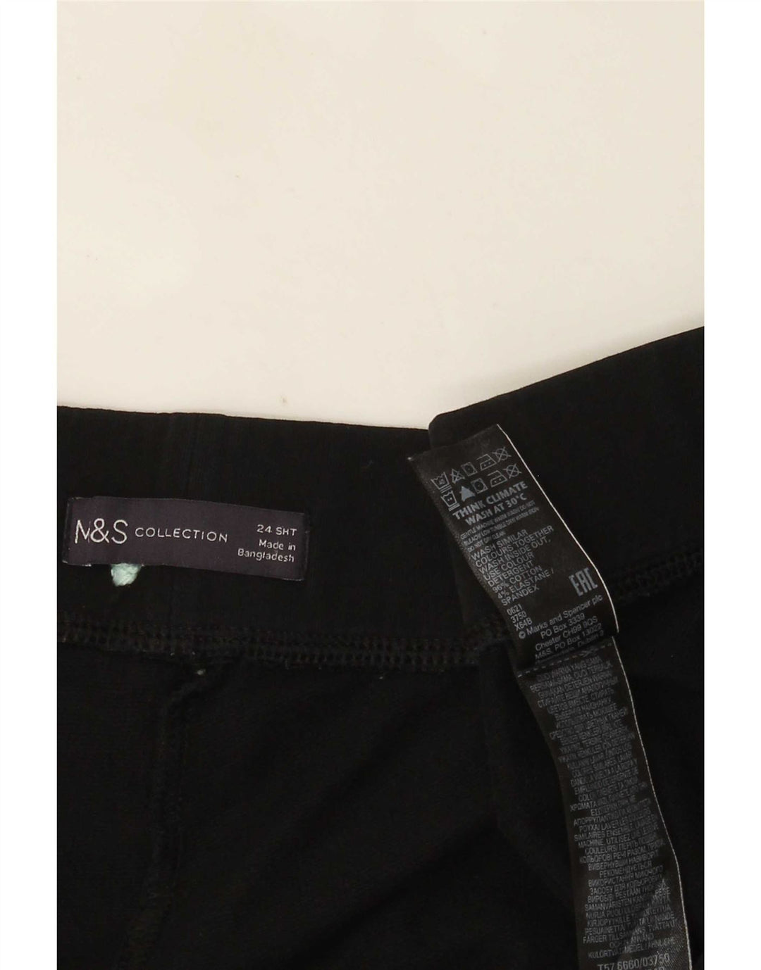 Zara Womens Leggings UK 24 4XL Black Cotton