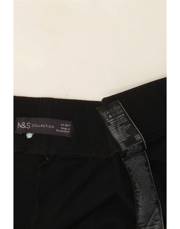 Zara Womens Leggings UK 24 4XL Black Cotton