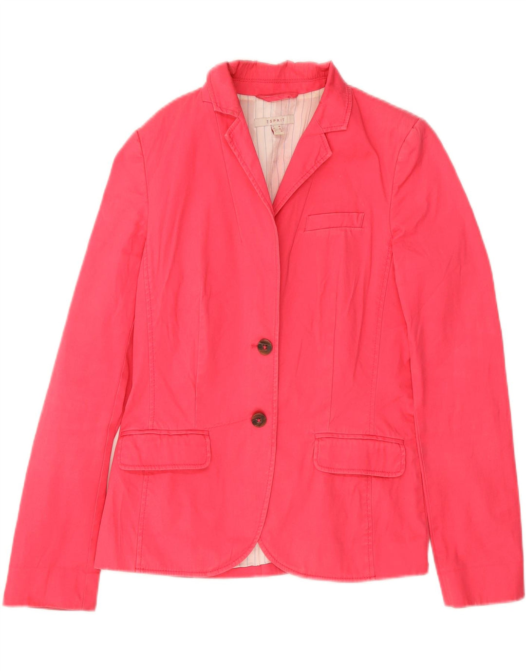 ESPRIT Womens 2 Button Blazer Jacket UK 10 Small  Pink Cotton Vintage Esprit and Second-Hand Esprit from Messina Hembry 
