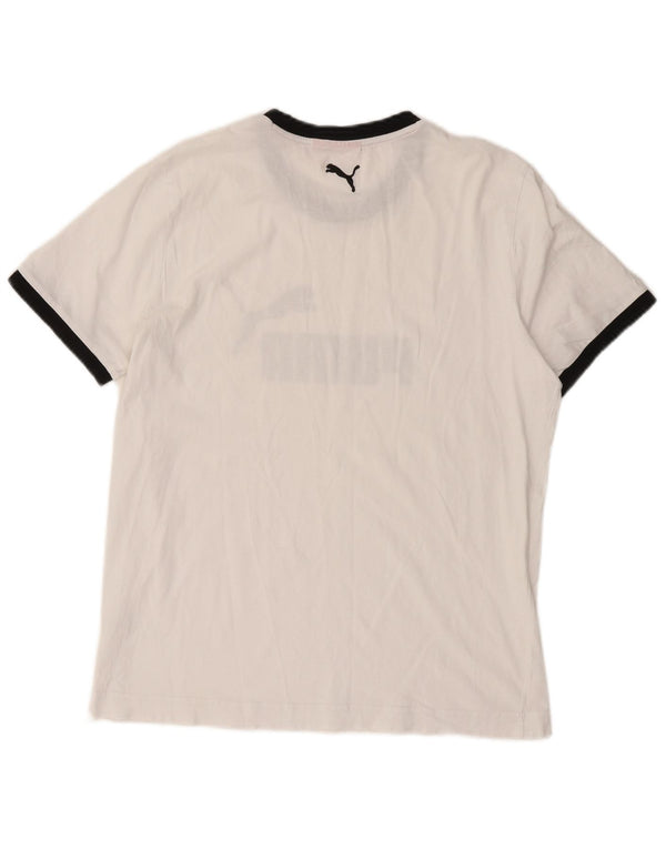 Puma Mens Graphic T-Shirt Top Medium White