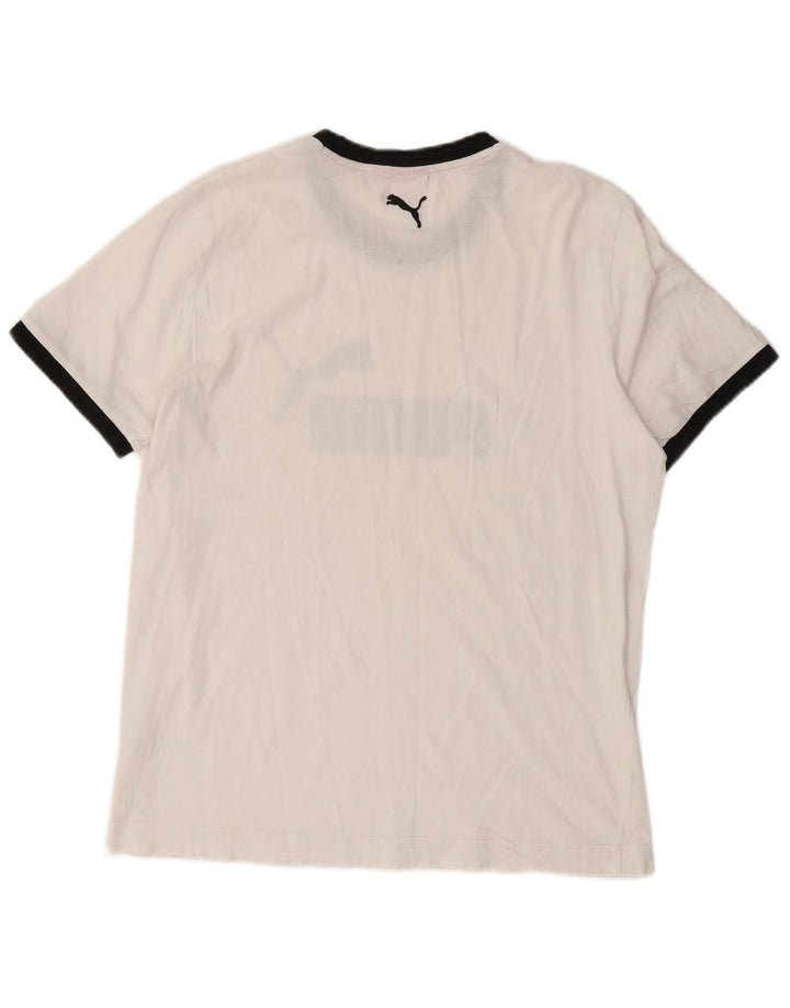 Puma Mens Graphic T-Shirt Top Medium White