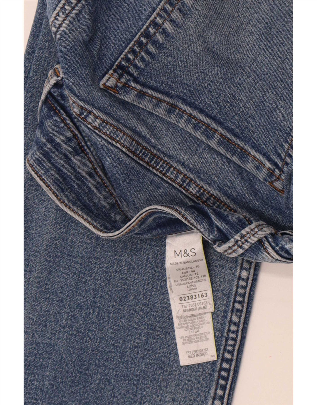 Marks & Spencer Womens The Eva Bootcut Jeans UK 16 Large W34 L30 Blue