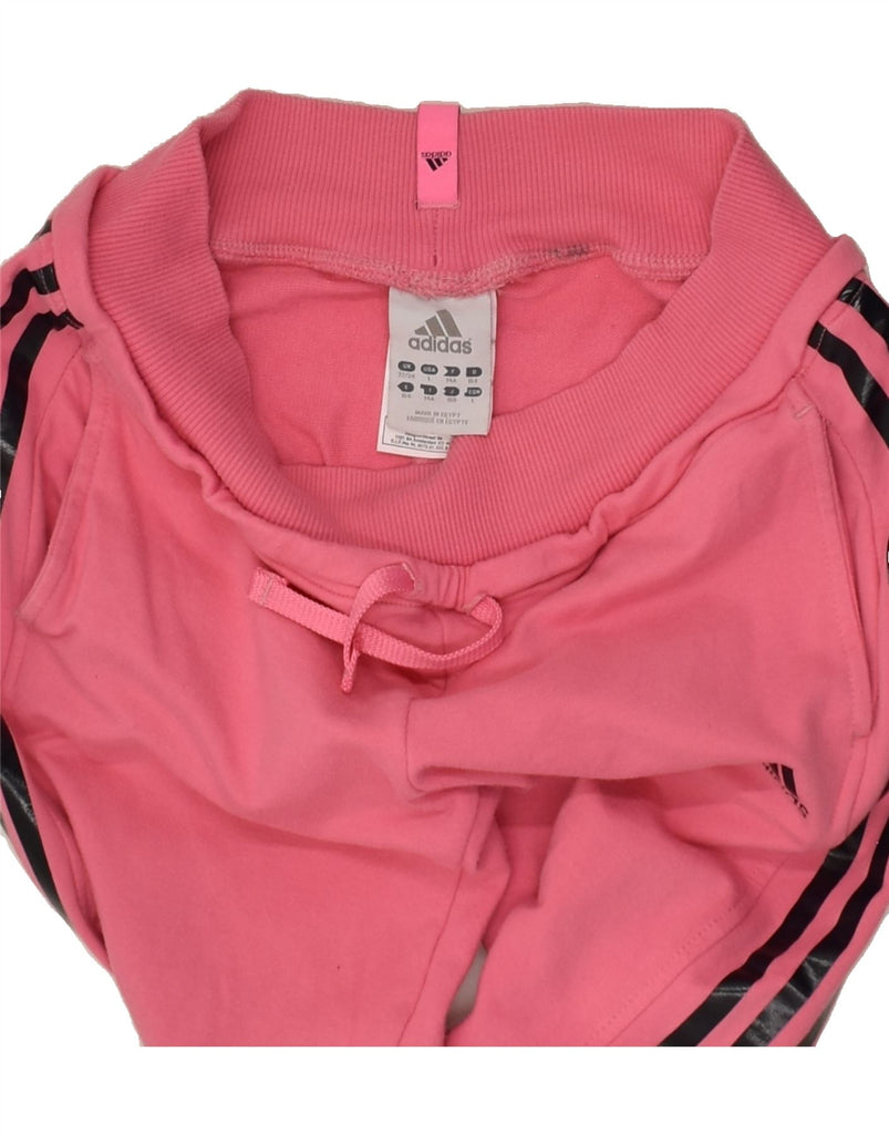 ADIDAS Girls Tracksuit Trousers Joggers 13-14 Years  Pink Cotton | Vintage Adidas | Thrift | Second-Hand Adidas | Used Clothing | Messina Hembry 