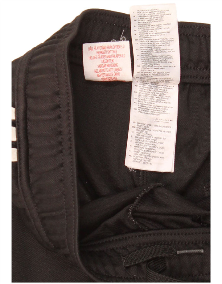 Adidas Boys Tracksuit Trousers 11-12 Years Black Polyester