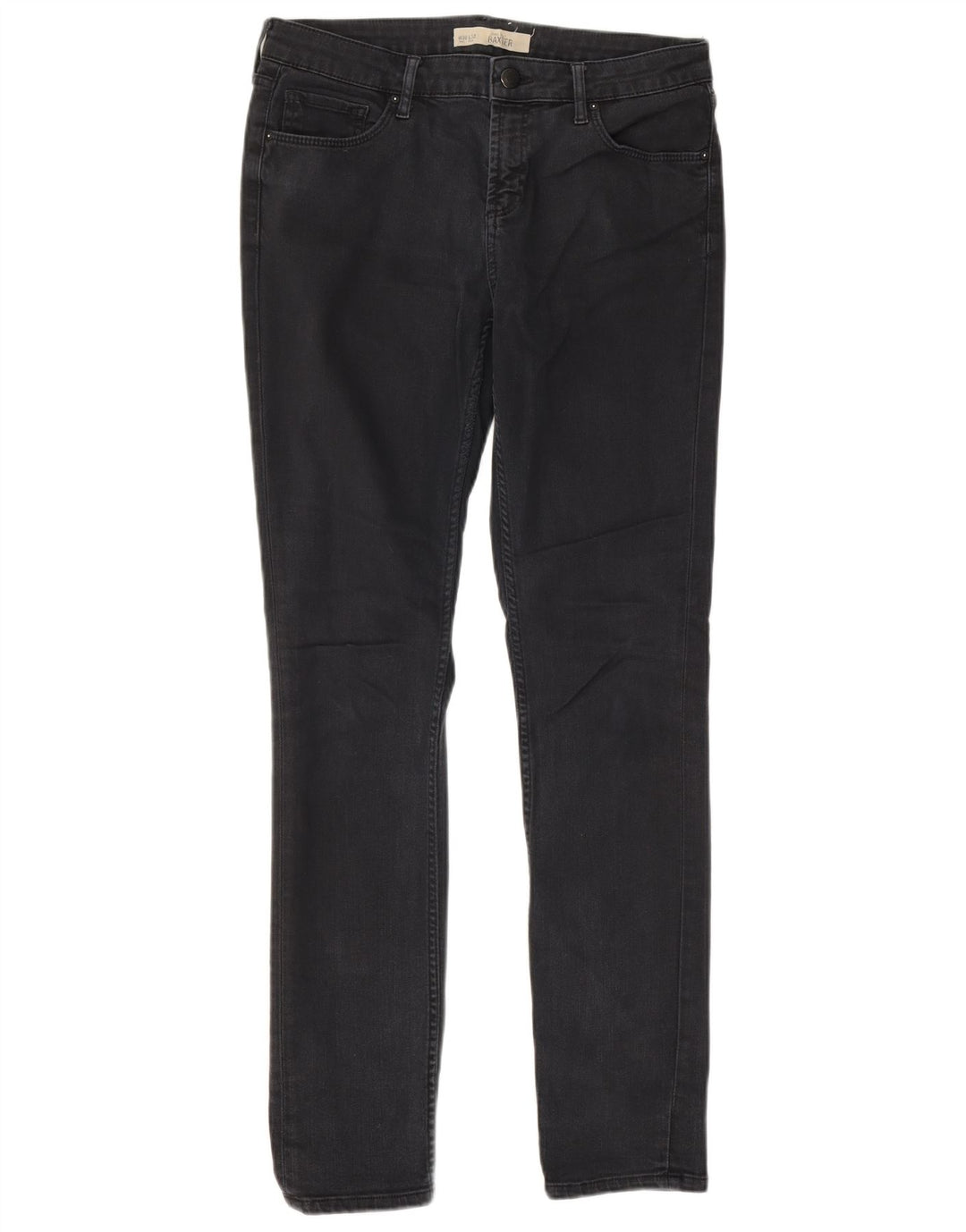 TOPSHOP Womens Baxter Slim Jeans W30 L32 Black Cotton