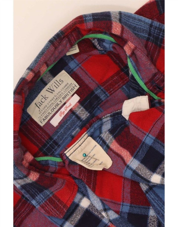 Jack Wills Mens Flannel Shirt Small Multicoloured Plaid Cotton