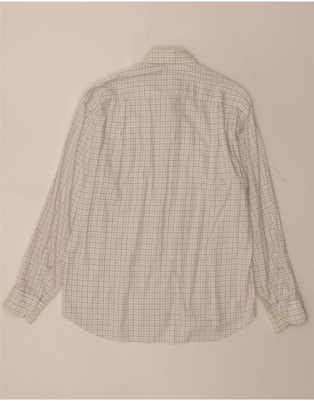 ROCCOBAROCCO Mens Shirt Size 41 16 Large White Check Cotton