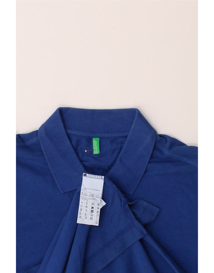 BENETTON Mens Regular Fit Polo Shirt Small Blue Cotton Vintage Benetton and Second-Hand Benetton from Messina Hembry 