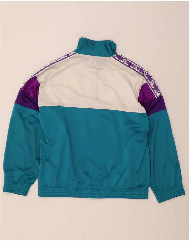 LOTTO Mens Graphic Tracksuit Top Jacket Large Blue Colourblock