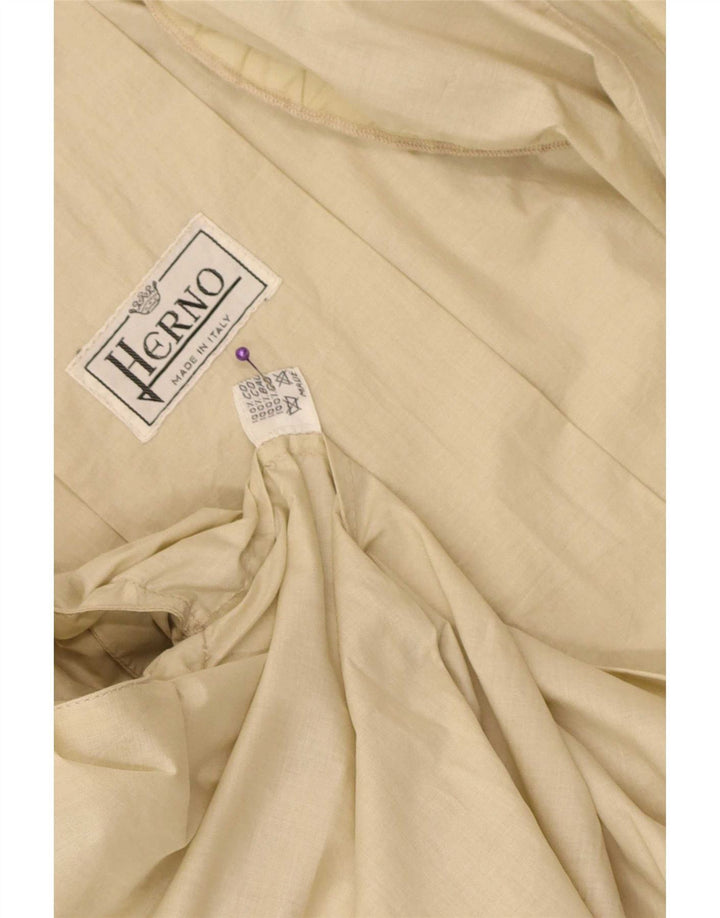 Herno Womens Trench Coat UK 12 Medium Beige Cotton