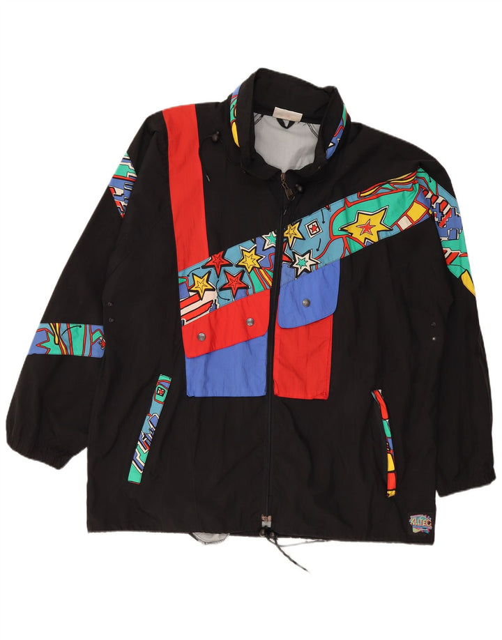 KILLTEC Mens Windbreaker Jacket UK 42 XL Black Colourblock Polyamide