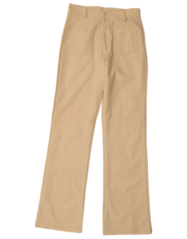 Vintage Womens Bootcut Casual Trousers IT 40 Small W27 L32 Beige