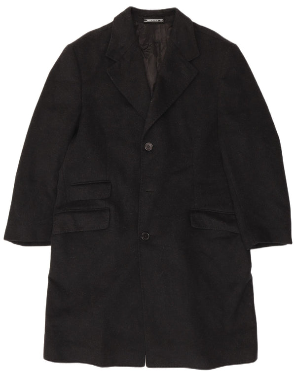 VINTAGE Mens Chesterfield Coat IT 54 2XL Black Wool