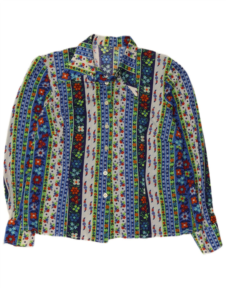 Vintage Womens Shirt Blouse UK 16 Large Multicoloured Floral