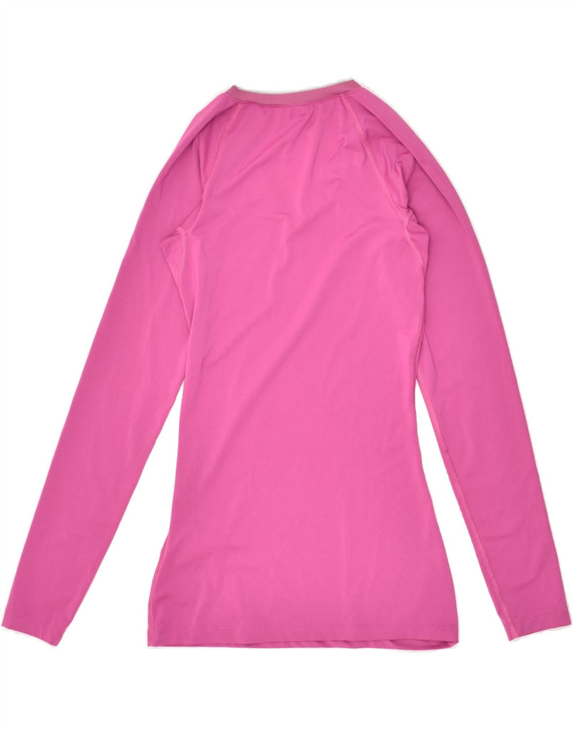 NIKE Womens Dri Fit Top Long Sleeve UK 4 XS Pink Polyester Vintage Nike and Second-Hand Nike from Messina Hembry 